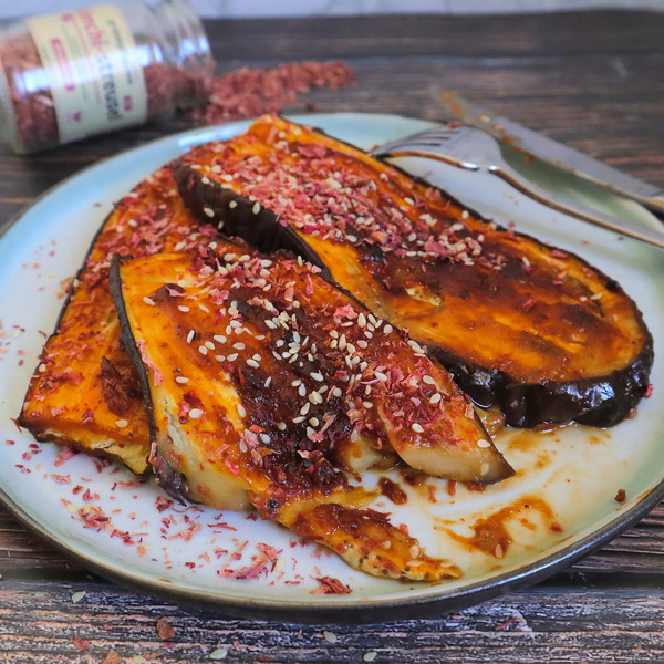 Miso-Aubergine aus dem Ofen